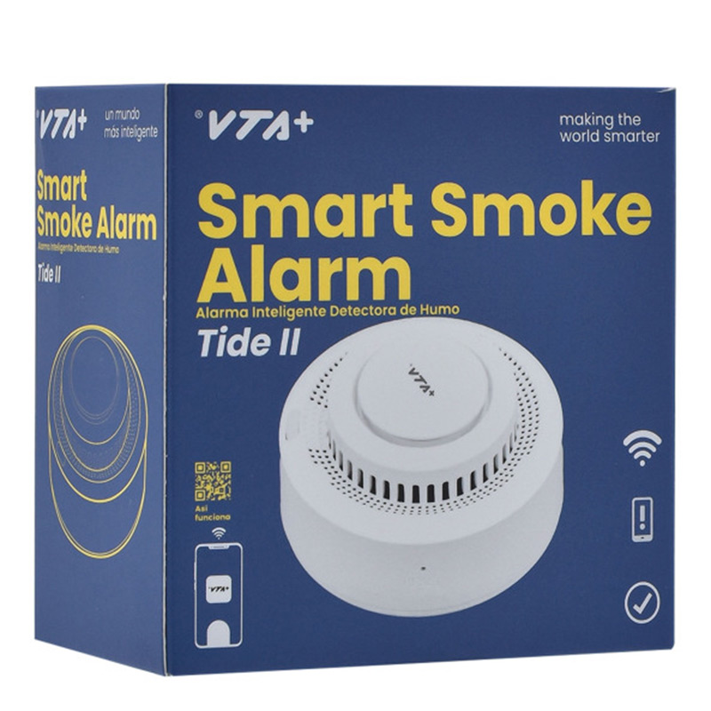 Alarma Detectora de Humo VTA+ Tide II con Alarma Sonora Smart Home Wi-Fi