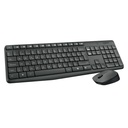 Teclado y mouse Logitech MK235 Inalámbrico USB Negro en español