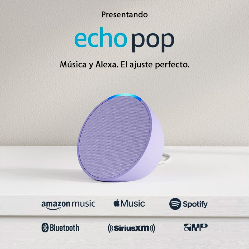 Bocina Inteligente Amazon Echo Pop Smart Lavanda Con Alexa
