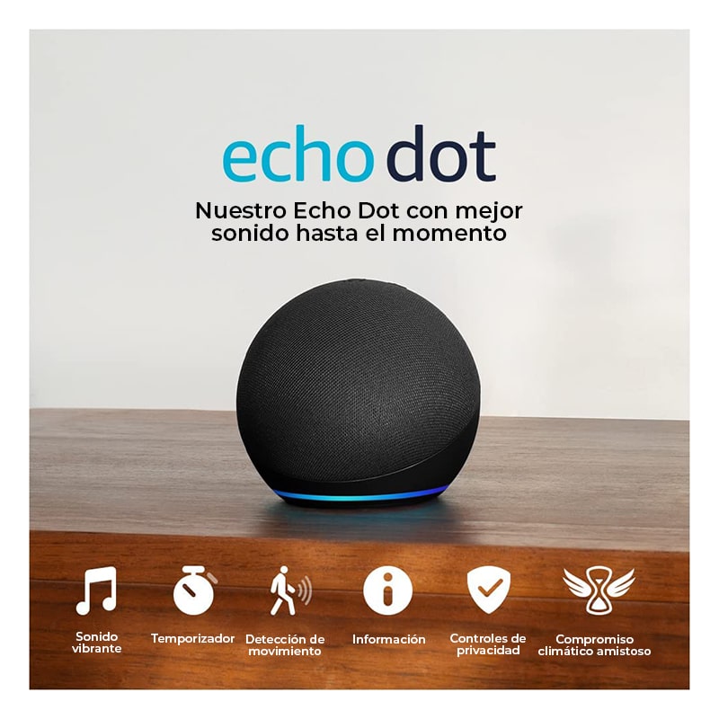 Bocina Inteligente Amazon Echo Dot (5th Gen, 2022) Blanco con Alexa
